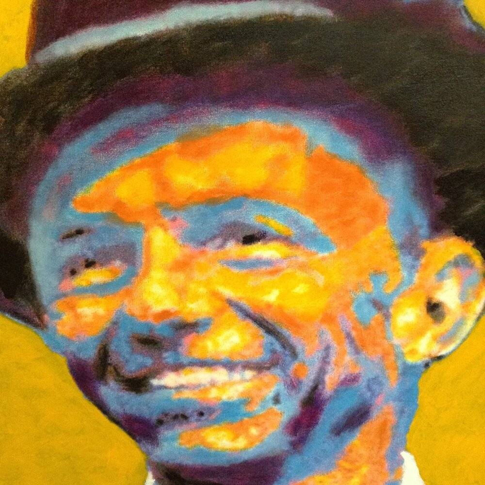 VTG Pop Art Frank Sinatra signed on Canvas Rat Pack Man Cave MCM Old School Cool - Picture 3 of 5